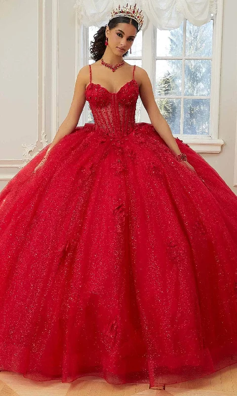 Retro Woolen Jacket Mori Lee 60206 - Spaghetti Strap Quinceanera Ballgown