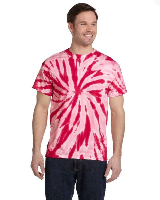 Retro Woolen Jacket Tie-Dye 100% Cotton Tie-Dyed T-Shirt | Twist Red