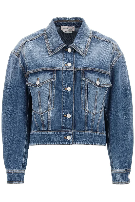 Retro Stripes Alexander Mcqueen Women's blue Cocoon Jacket
