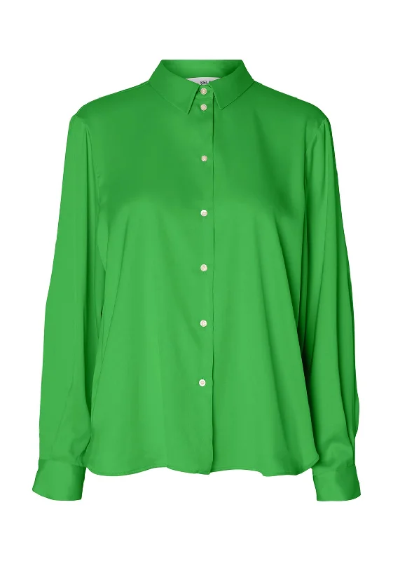 Boutique style Selected Femme Talia-Franziska Relaxed Shirt, Classic Green