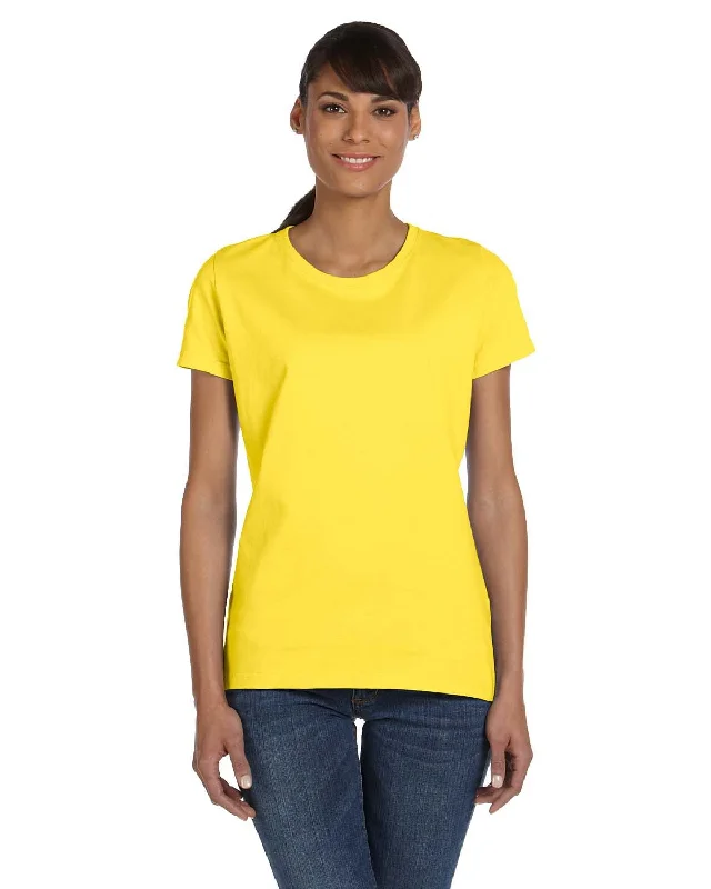 Urban Fashion Fruit of the Loom Ladies Heavy Cotton T-Shirt | Yellow