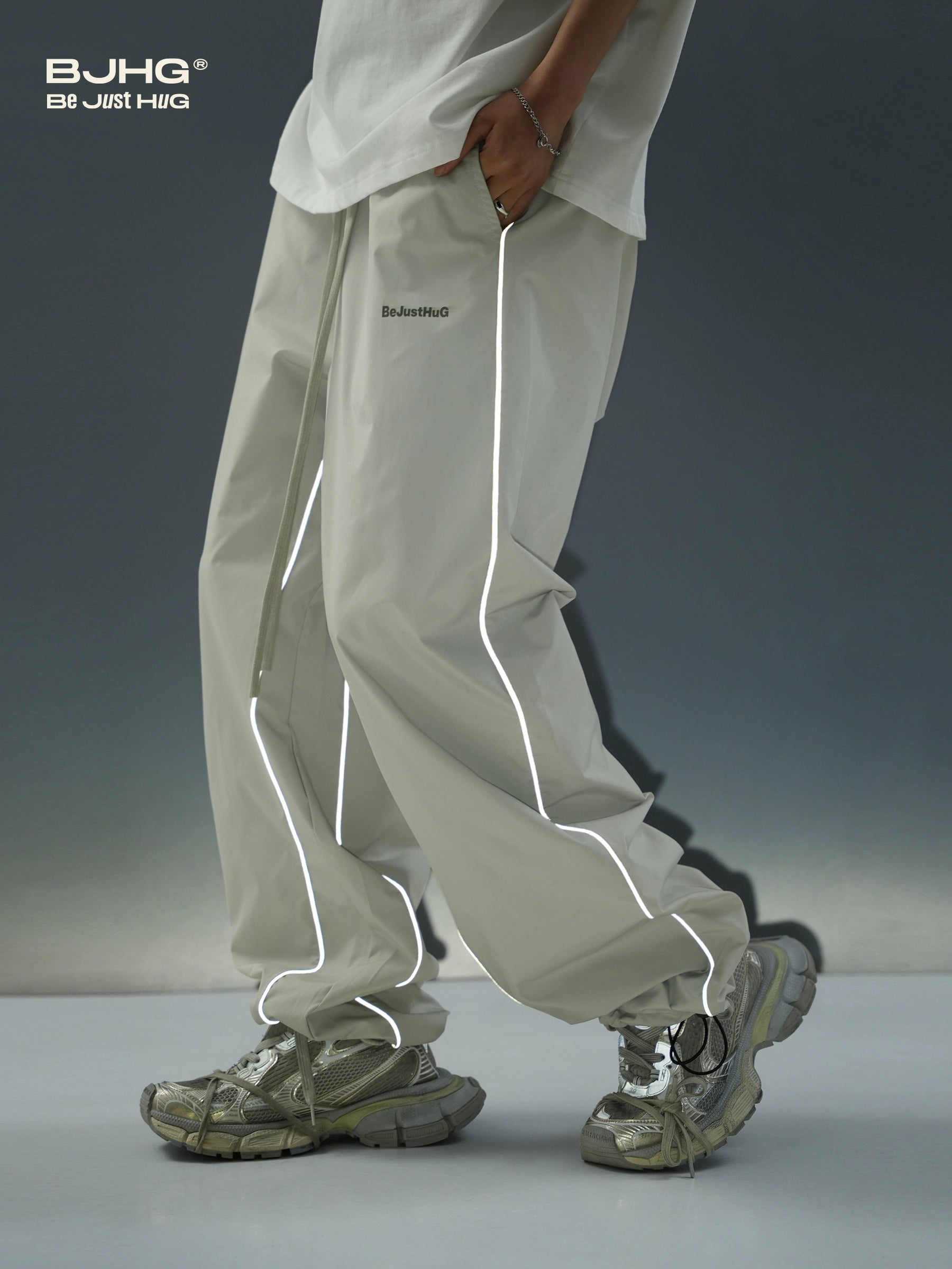 Boutique display BJHG Reflective Striped Track Pants