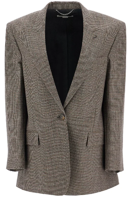Sweet Lace Design Stella Mccartney Women's Houndstooth Single-Breasted Bl