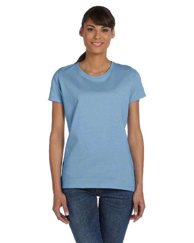 Personality Publicity Fruit of the Loom Ladies Heavy Cotton T-Shirt | Light Blue