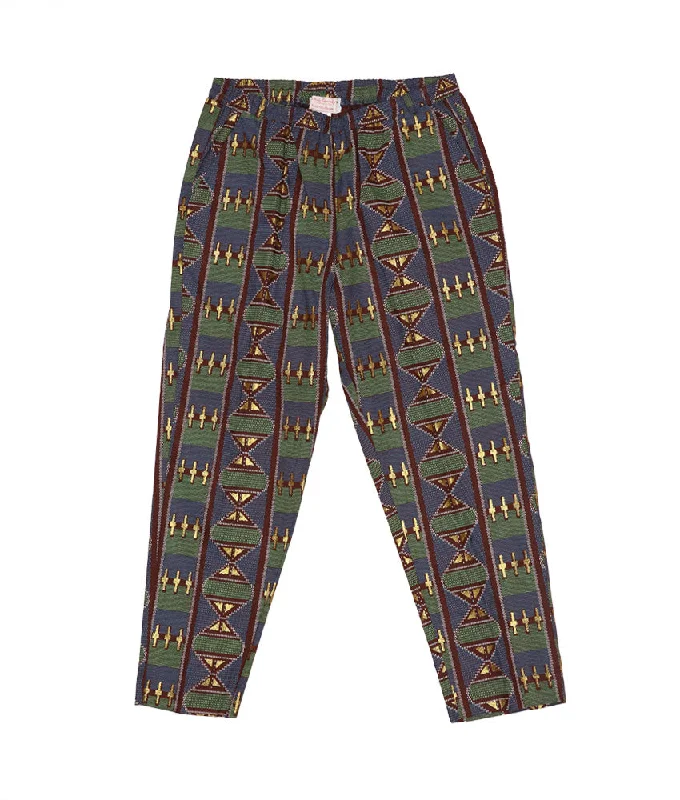 Sports Fitness Style Slim Jenny in Teal/Gold Kente