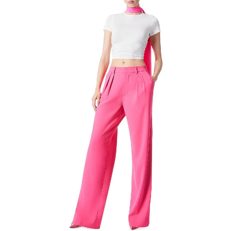High waist design Alice and Olivia Womens Pompey Pleated Wide Leg Dress Pants