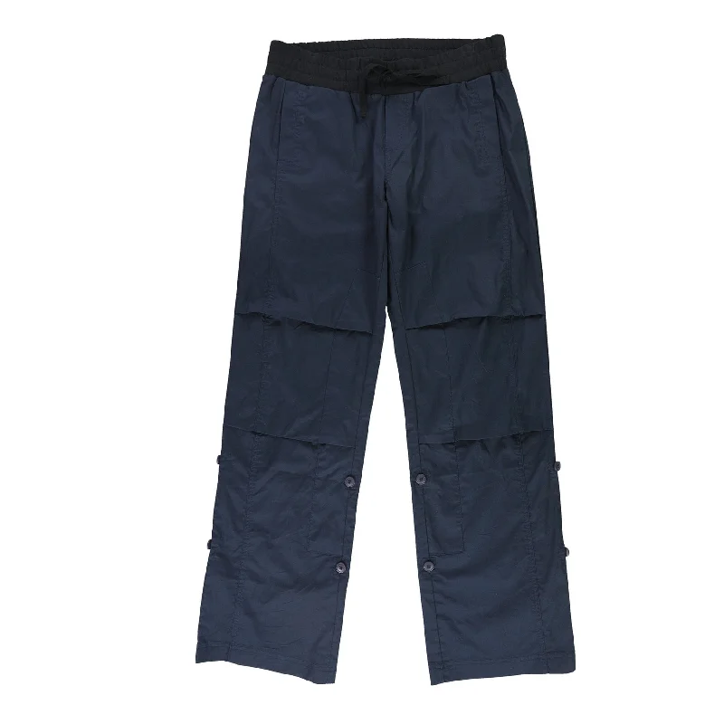 Style Design L.A.M. Womens Jackie Adjustable-Length Casual Trouser Pants, Blue, Small Style Design L.A.M. Womens Jackie Adjustable-Length Casual Trouser Pants, Blue, Small