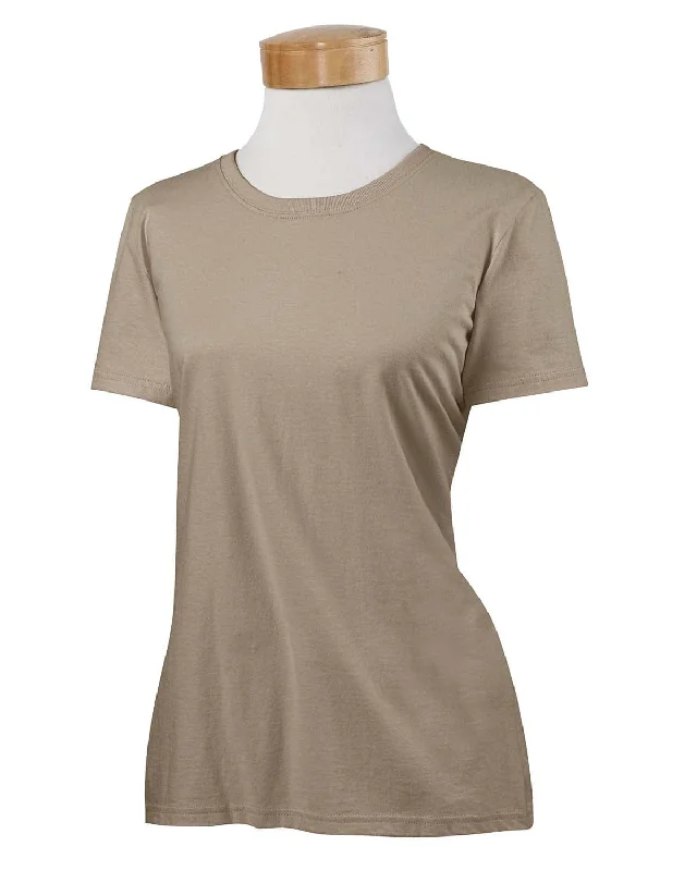 Romantic And Sweet Fruit of the Loom Ladies Heavy Cotton T-Shirt | Khaki