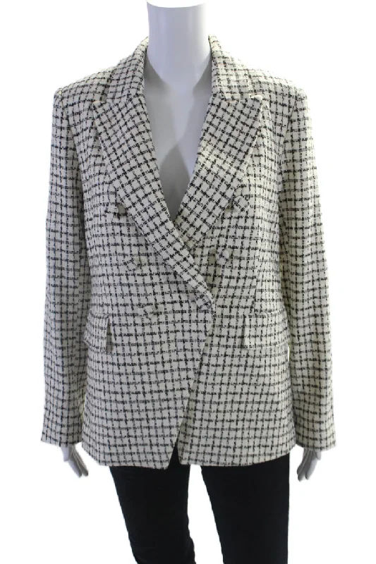 Sweet Korean Style Renuar Womens Cream Combo Printed Double Breasted Long Sleeve Jacket Sweet Korean Style Renuar Womens Cream Combo Printed Double Breasted Long Sleeve Jacket