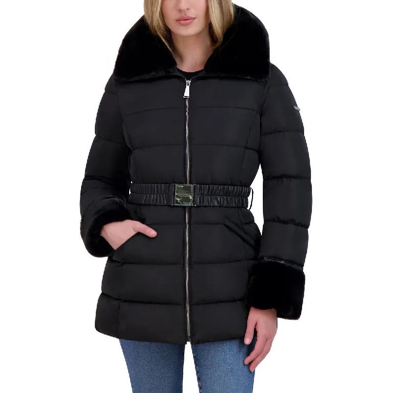Boutique style Womens Quilted Midi Puffer Jacket