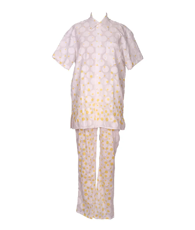 Street Sports Shoes Cabana PJ Set in Yellow Polka Dots