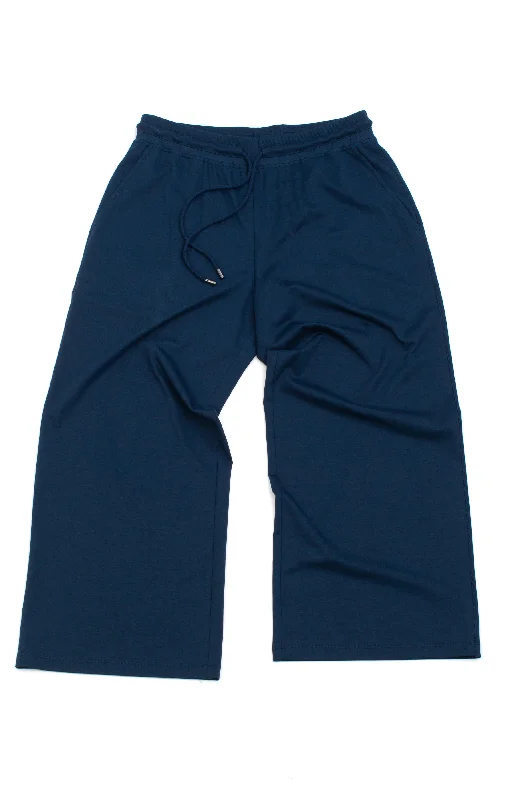 Amazing design Super Fine Cotton/Spandex Wide Leg Pant - Dust Blue