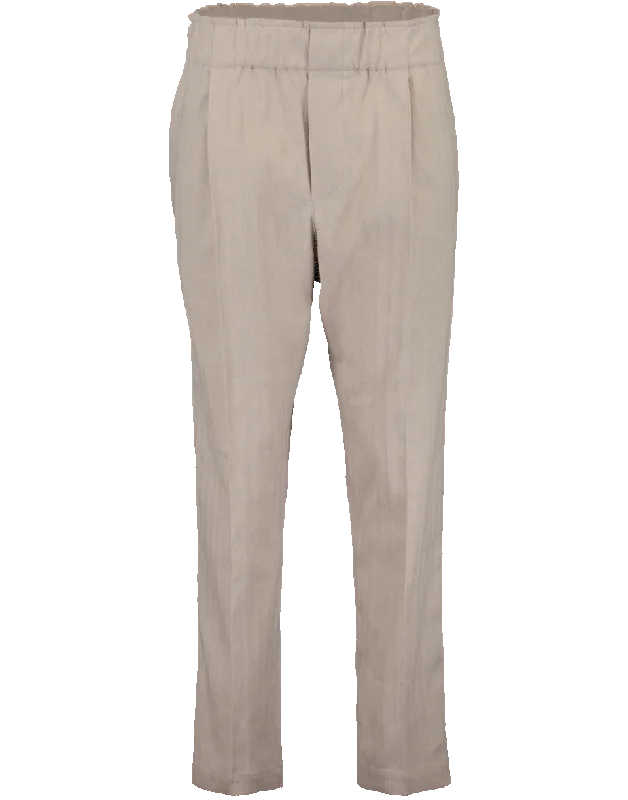 Sweet Chiffon Style Linen Chevron Paper Bag Pant