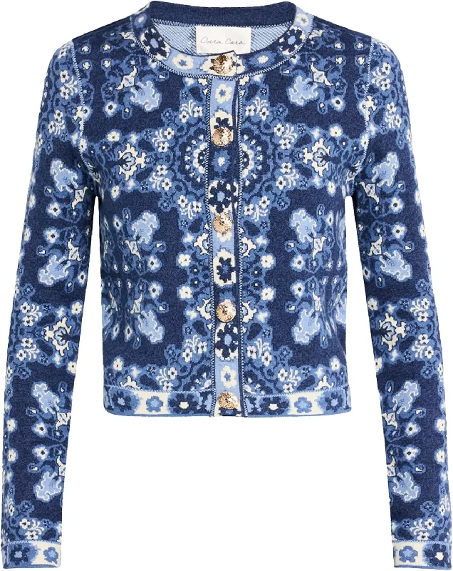 Sweet Lace Design Cara Cara Women's Livi Jacket, Blue Rita Tile