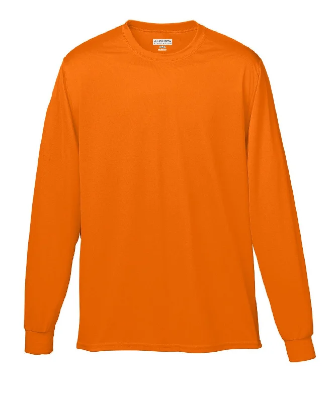 Retro Design Augusta Long Sleeve Moisture Wicking T-Shirt | Power Orange