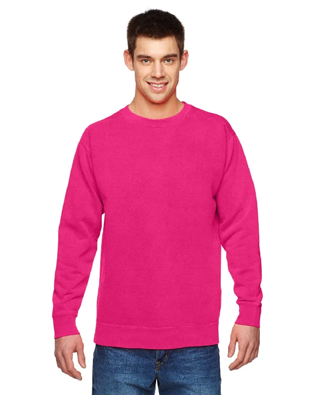 Sports Functional Style Comfort Colors Garment-Dyed Crewneck Sweatshirt | Heliconia
