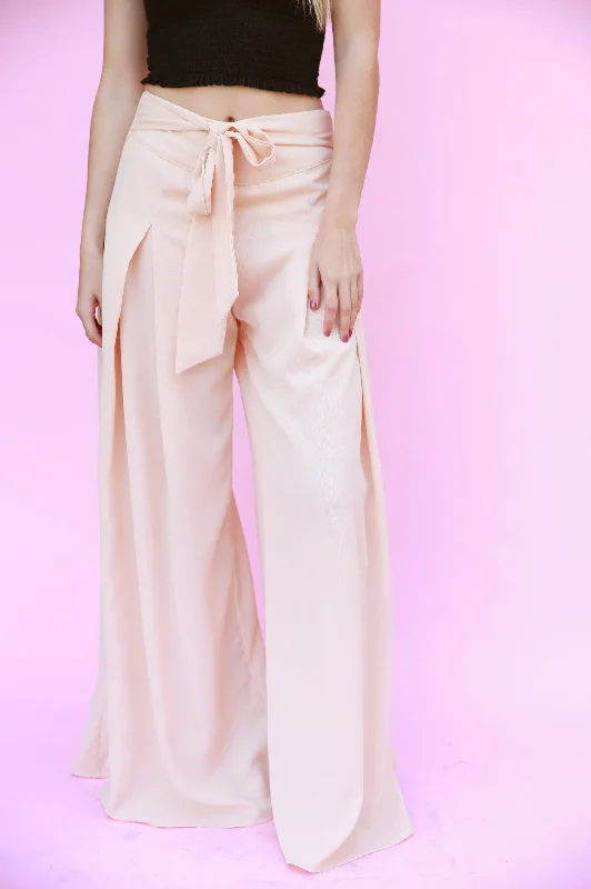 Retro Woolen Jacket Kendall Blush Palazzo Pants