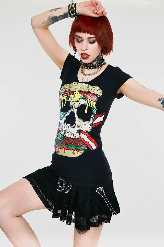 Free and comfortable Twisted Burger T-Shirt
