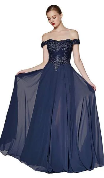 Sports Vitality Style Cinderella Divine - Flowy Chiffon Lace Embellished A-Line Gown 7258 Sports Vitality Style Cinderella Divine - Flowy Chiffon Lace Embellished A-Line Gown 7258