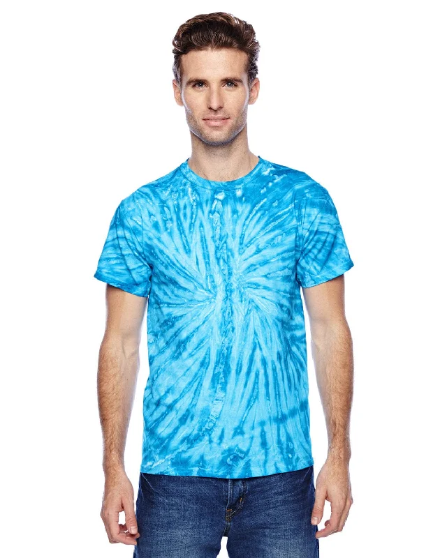 Street Style Tie-Dye 100% Cotton Tie-Dyed T-Shirt | Neon Blueberry
