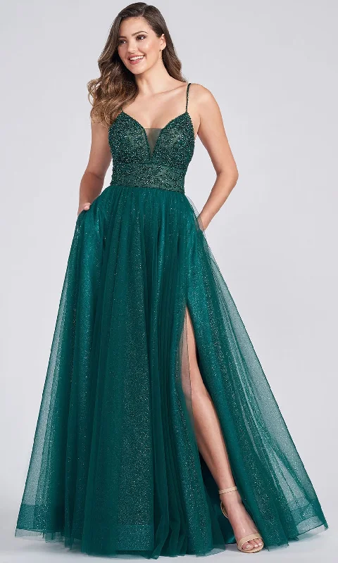 Sweet Fresh Feeling Ellie Wilde EW122066 - Lace Up Back Adorned Bodice A Line Gown