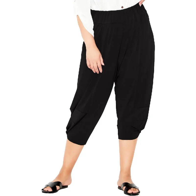 Warm and substantial Avenue Womens Plus Kenzie Slouchy High Rise Capri Pants