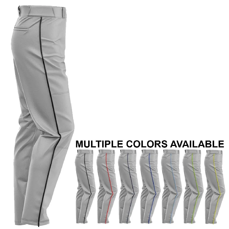 Personalized print SIS Pro-Line Softball/Baseball Game Pants (Grey w/Colored Piping)