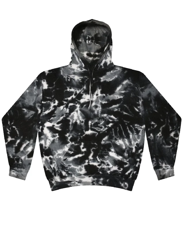 Personality Publicity Tie-Dye Pullover Hoodie | Multi Black