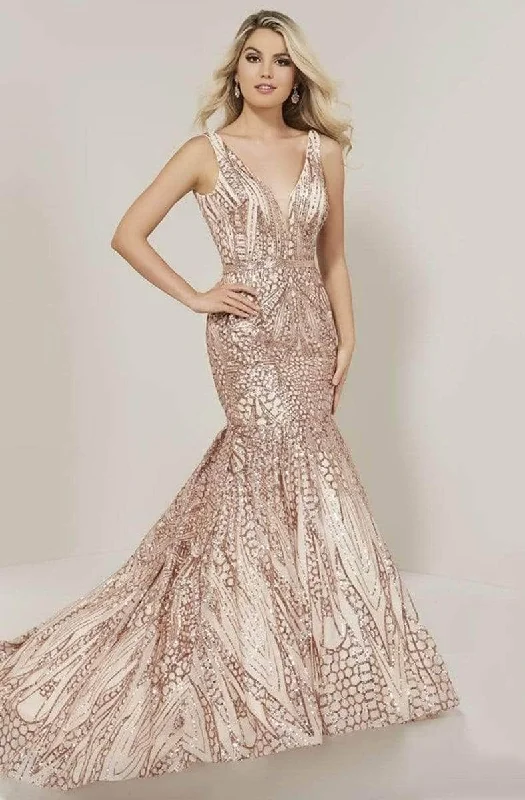 Sweet Pink Color Tiffany Designs - Sequin Lace Mermaid Gown 16333 - 1 pc Rose Gold In Size 20 Available Sweet Pink Color Tiffany Designs - Sequin Lace Mermaid Gown 16333 - 1 pc Rose Gold In Size 20 Available