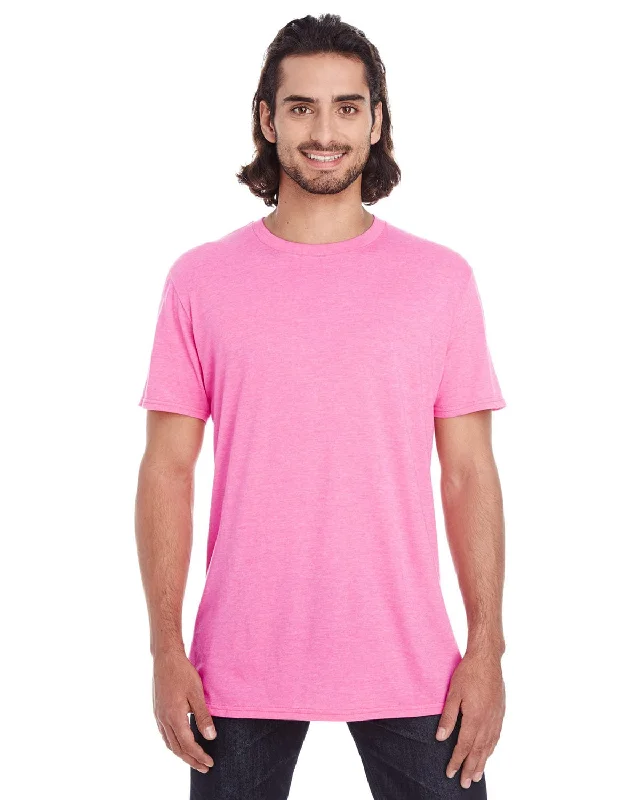 Sports suit style Anvil Fashion Fit T-Shirt | Heather Hot Pink