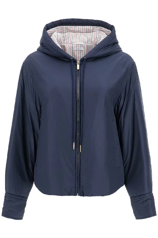 Retro Skirt Design Thom e Women's Padded Jacket With Hood