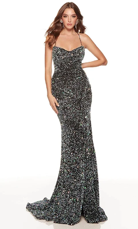 Sports High Waist Style Alyce Paris 61342 - Sequined Sheath Prom Dress