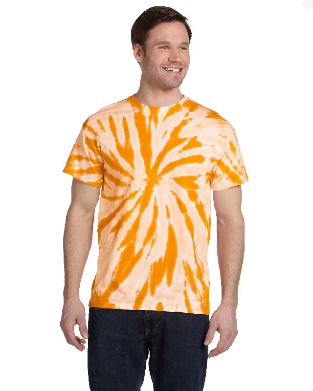 Retro Lace Fabric Tie-Dye 100% Cotton Tie-Dyed T-Shirt | Twist Gold
