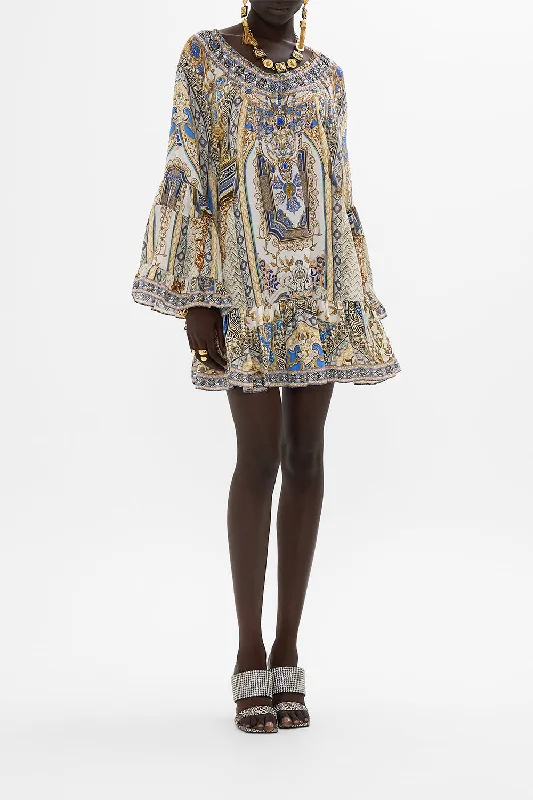 Street Sports Style A LINE FRILL DRESS MAKE ME YOUR MOSAIC
