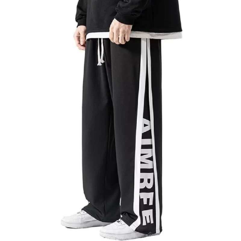 Fashionable and versatile Casual  Side Panel Printed Sweatpants