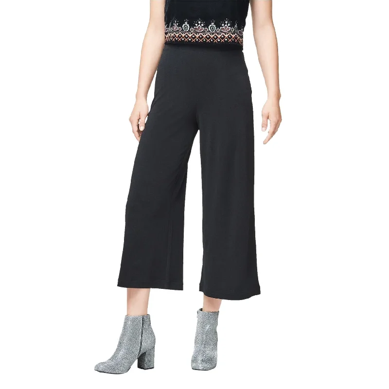 Design sense Aeropostale Womens Crepe Casual Cropped Pants, Black, Large