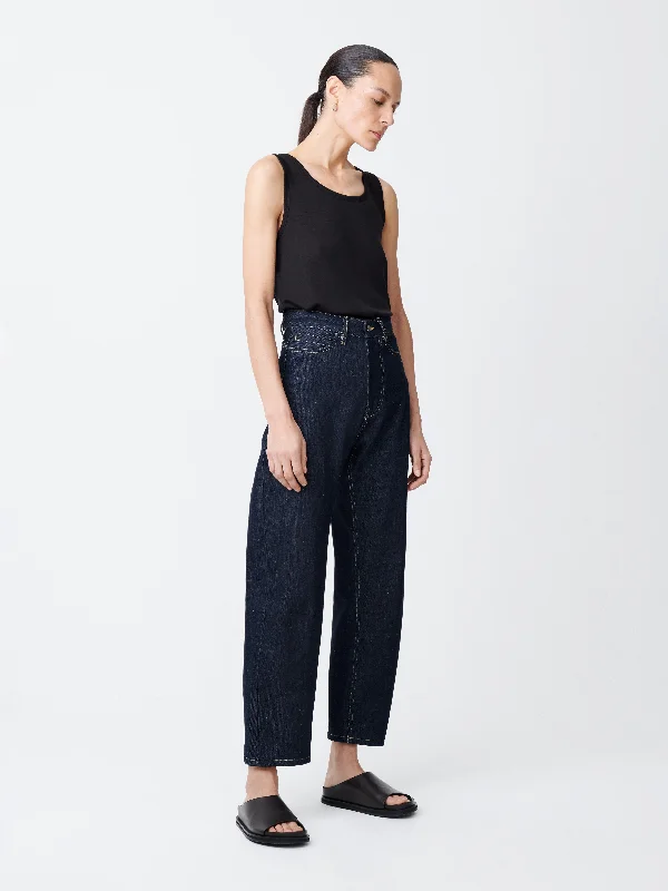 Street Style Ruthe Denim Pant in Raw Indigo