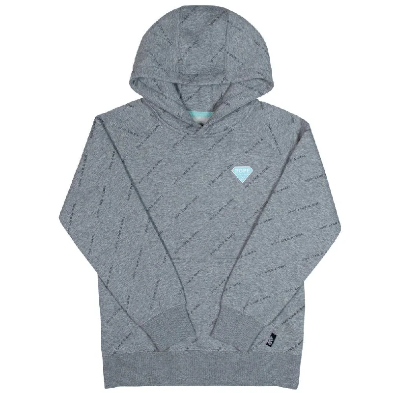 Amazing design Youth "Rope Like A Girl " Grey Hoody