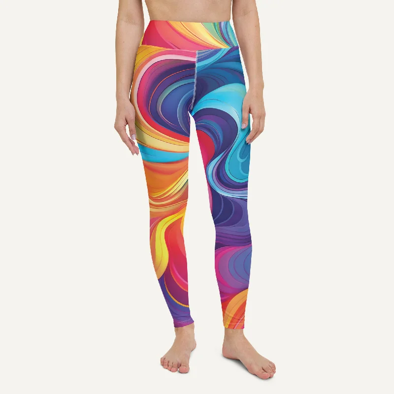 Boutique style Color Swirls High-Waisted Leggings