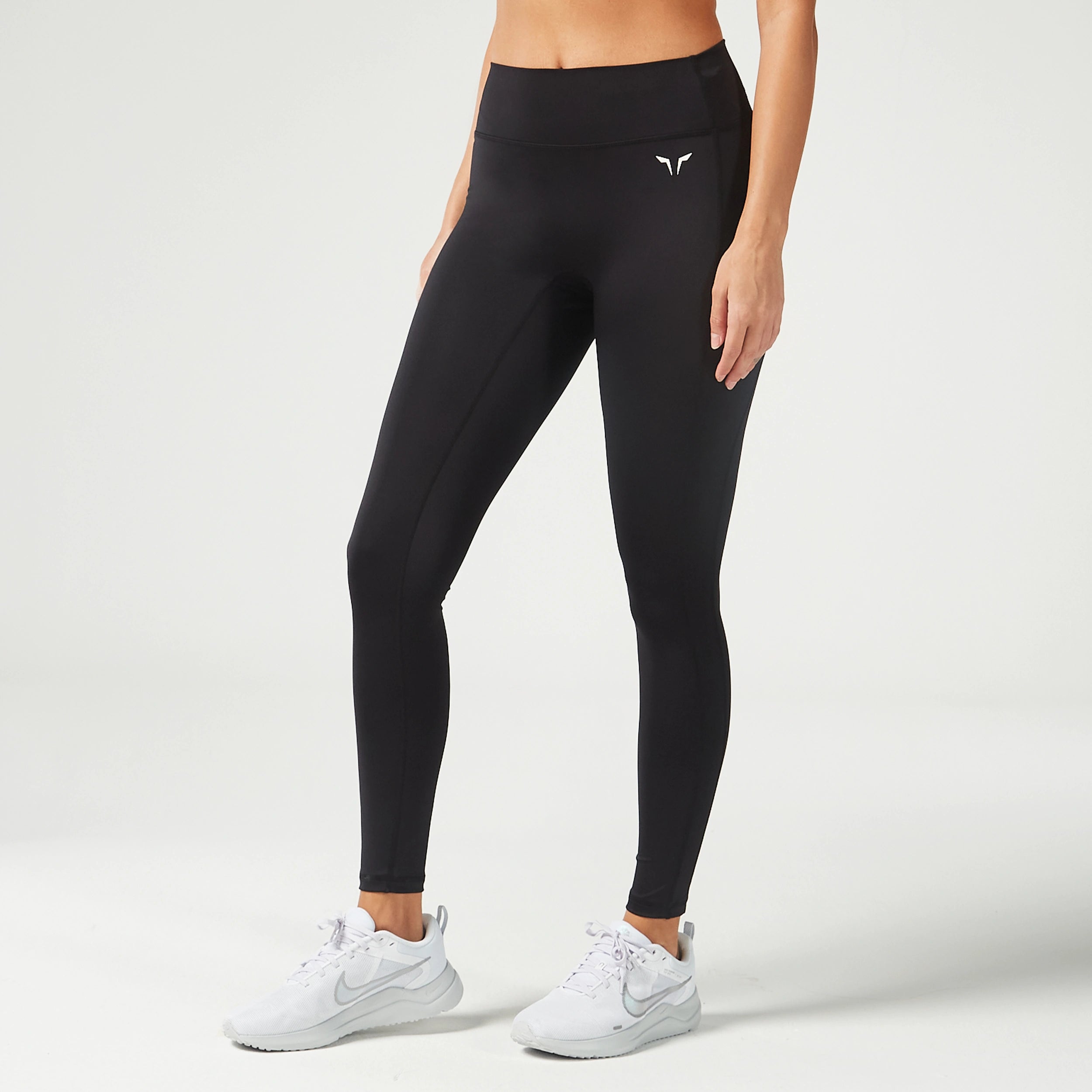 Sweet Chiffon Style Essential Mid-Rise Leggings 27" - Black