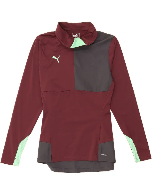 Fashionable sports PUMA Womens Zip Neck Pullover Tracksuit Top UK 18 XL Burgundy Colourblock Fashionable sports PUMA Womens Zip Neck Pullover Tracksuit Top UK 18 XL Burgundy Colourblock