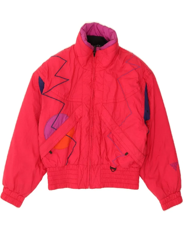 Fashionable and versatile TYROLIA Womens Ski Jacket UK 10 Small Pink Geometric Nylon Fashionable and versatile TYROLIA Womens Ski Jacket UK 10 Small Pink Geometric Nylon