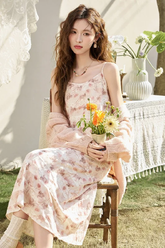 Street Style Suit Maxi Spaghetti Strap Dress for Women