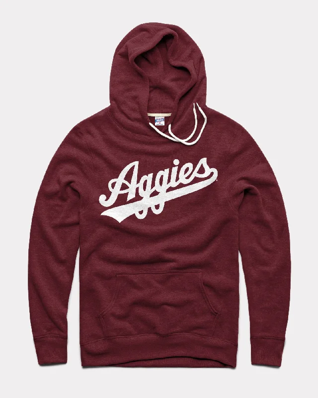 Renaissance Style Texas A&M Aggies Script Maroon Hoodie