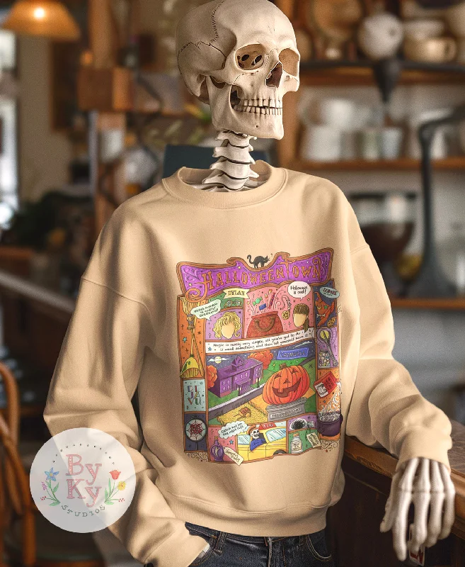 Simple research Halloweentown Unisex Heavy Crewneck Sweatshirt
