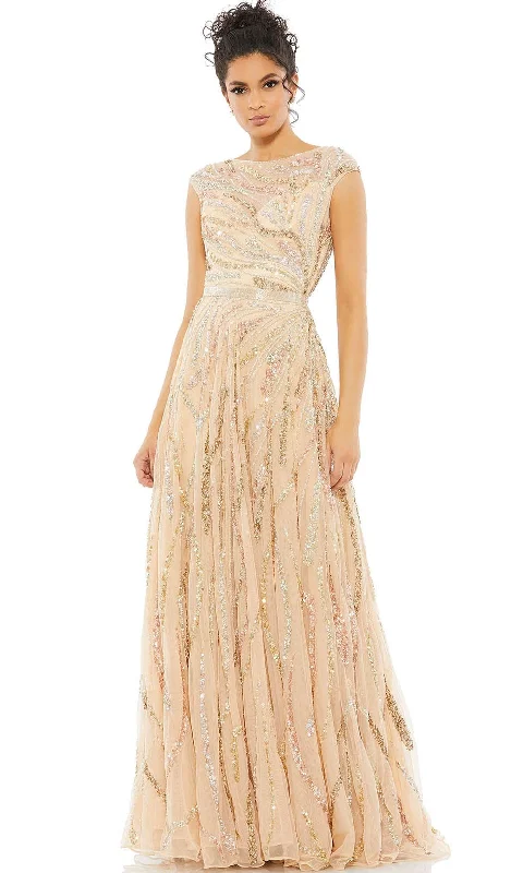 Sports Casual Style Mac Duggal 5445 - Cap Sleeve Beaded Evening Gown | Couture Candy Sports Casual Style Mac Duggal 5445 - Cap Sleeve Beaded Evening Gown | Couture Candy