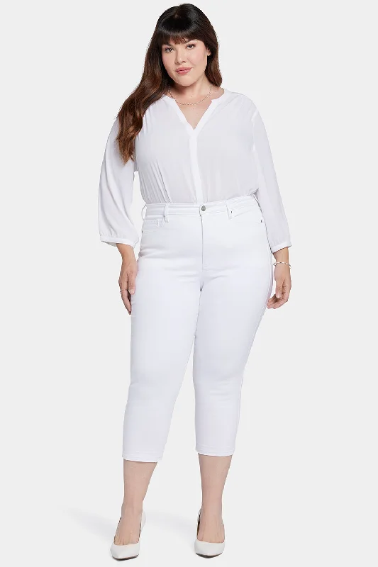 Trendy and versatile Chloe Capri Jeans In Plus Size - Optic White