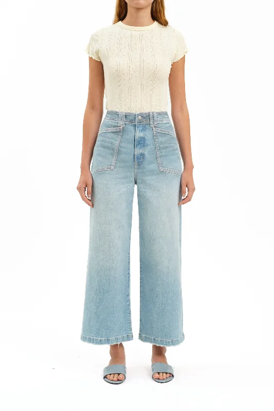 Street Vertical And Horizontal Design Valley Girl Wide Leg Jean - Romcom