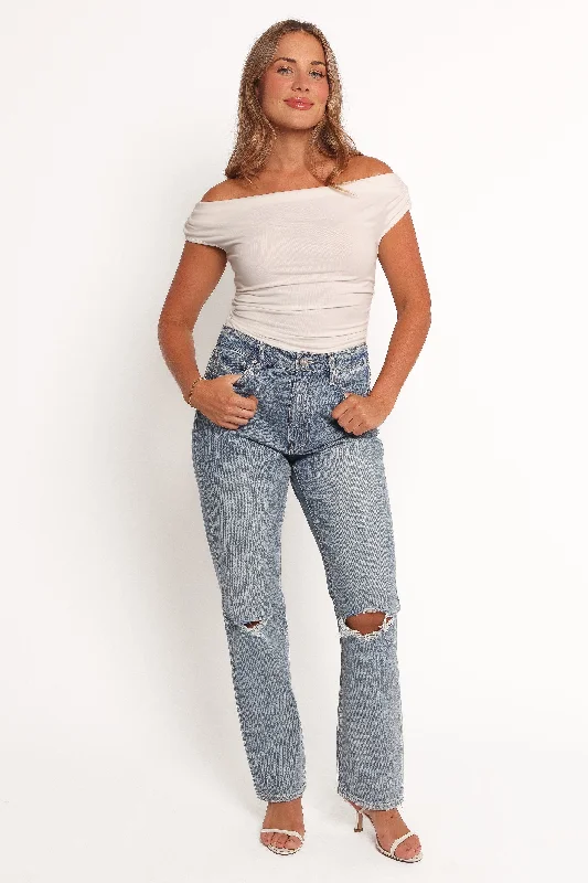 Luxury and fashionable Willa High Rise Straight Leg Jeans - Rogue