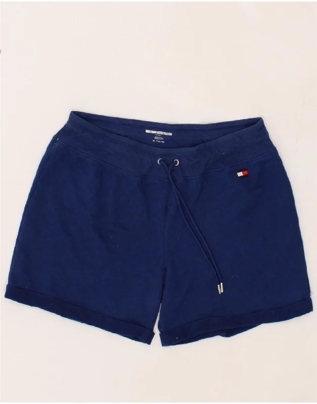 Sports litigation style TOMMY HILFIGER Womens Sport Shorts UK 18 XL Navy Blue Cotton